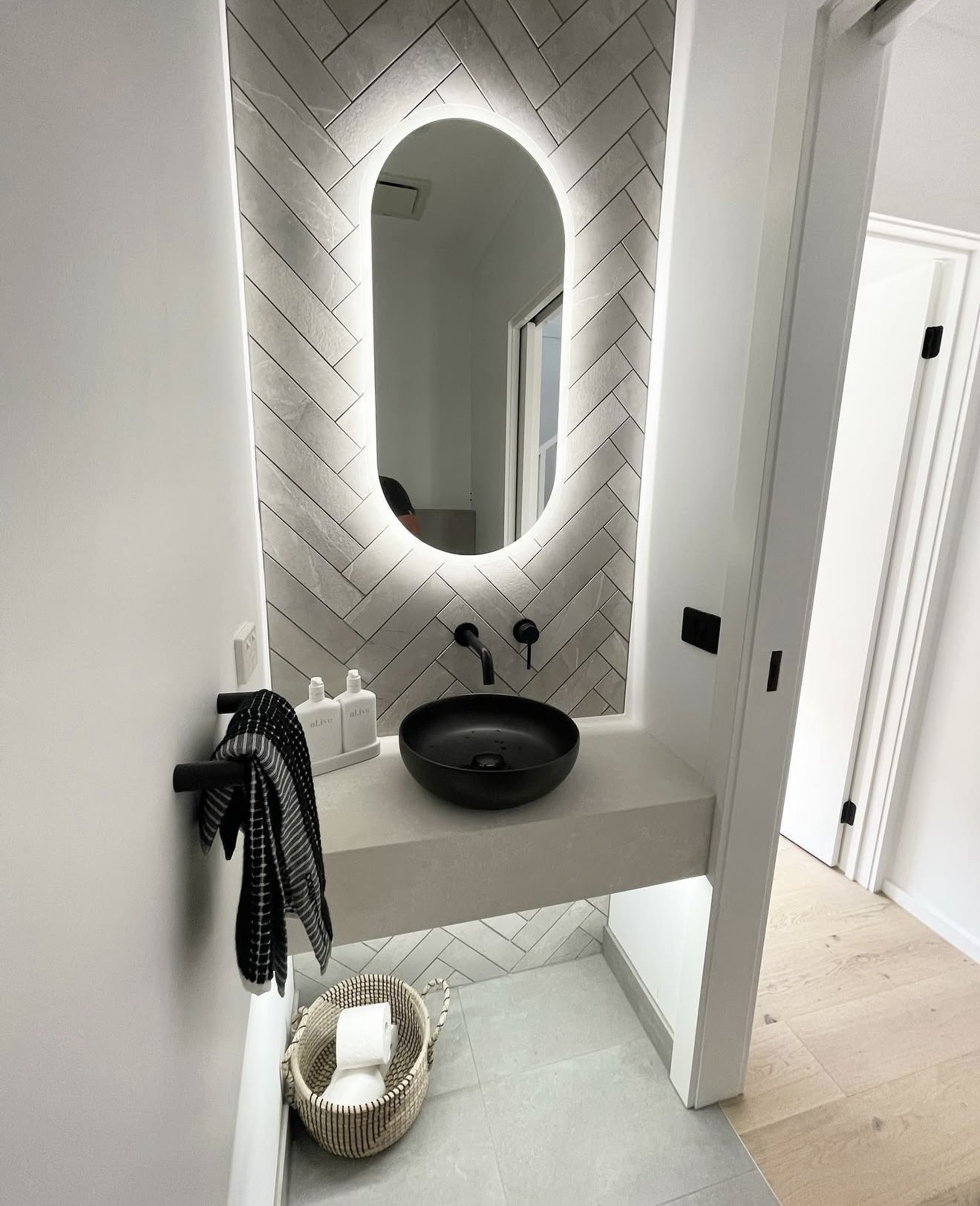 Backlit Mirror Bathroom Install